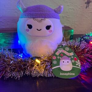 Squishmallows White and Purple Stuffed Animal